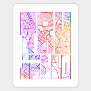 Trujillo, Peru City Map Typography - Colorful Magnet